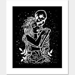 Death Lover Dark Art Gothic Romance Witchy Love Skeleton Posters and Art